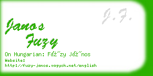 janos fuzy business card